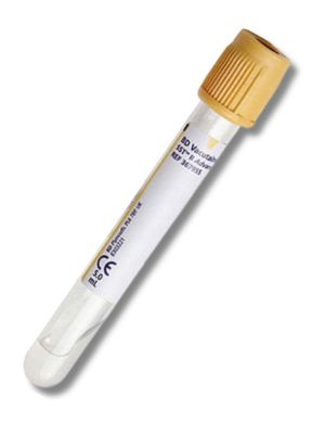 Bandeja de Tubo con Gel 5ml Tapa Amarilla